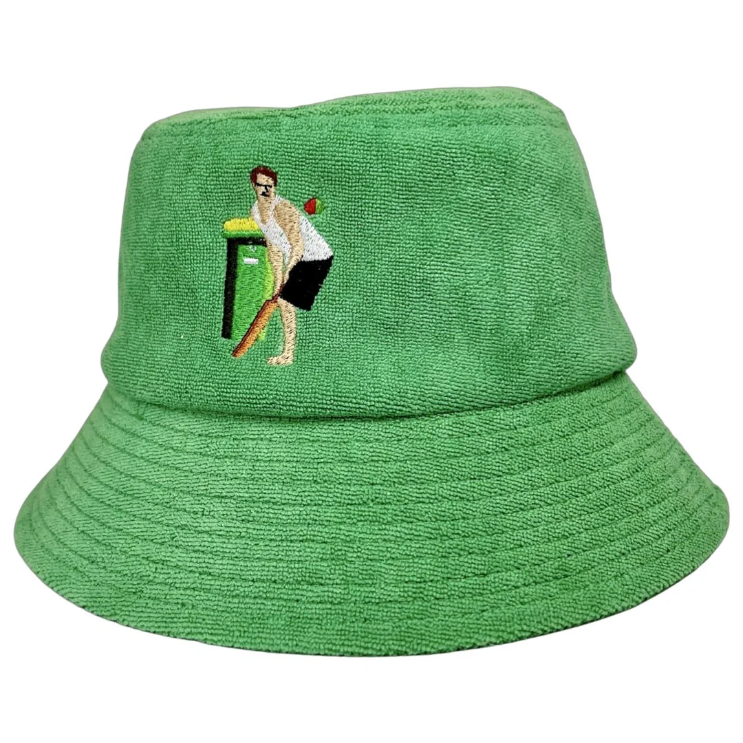 Backyard Cricket - Green Terry Bucket Hat - Image 7
