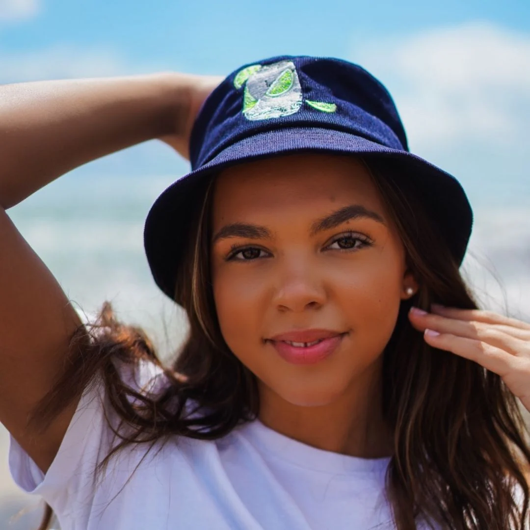 Gin & Tonic - Dark Blue Corduroy Bucket Hat - Image 6