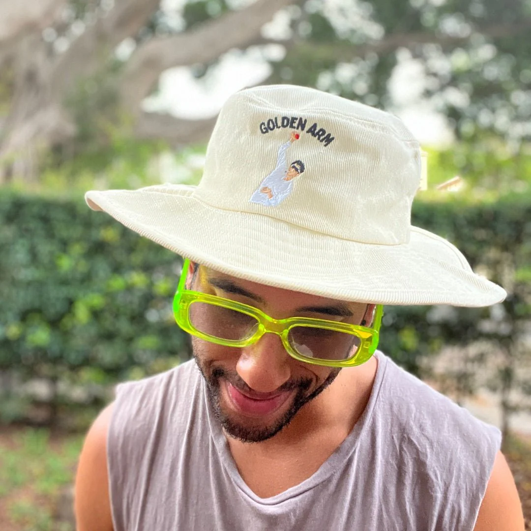 Golden Arm - Cream Floppy Cricket Hat - Image 6