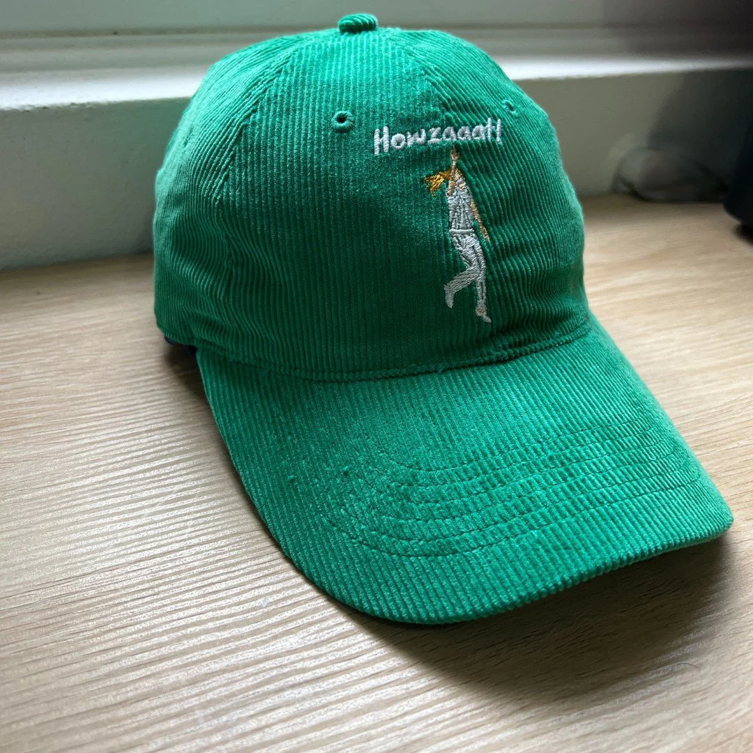 Howzat Ladies - Green corduroy hat - Image 7